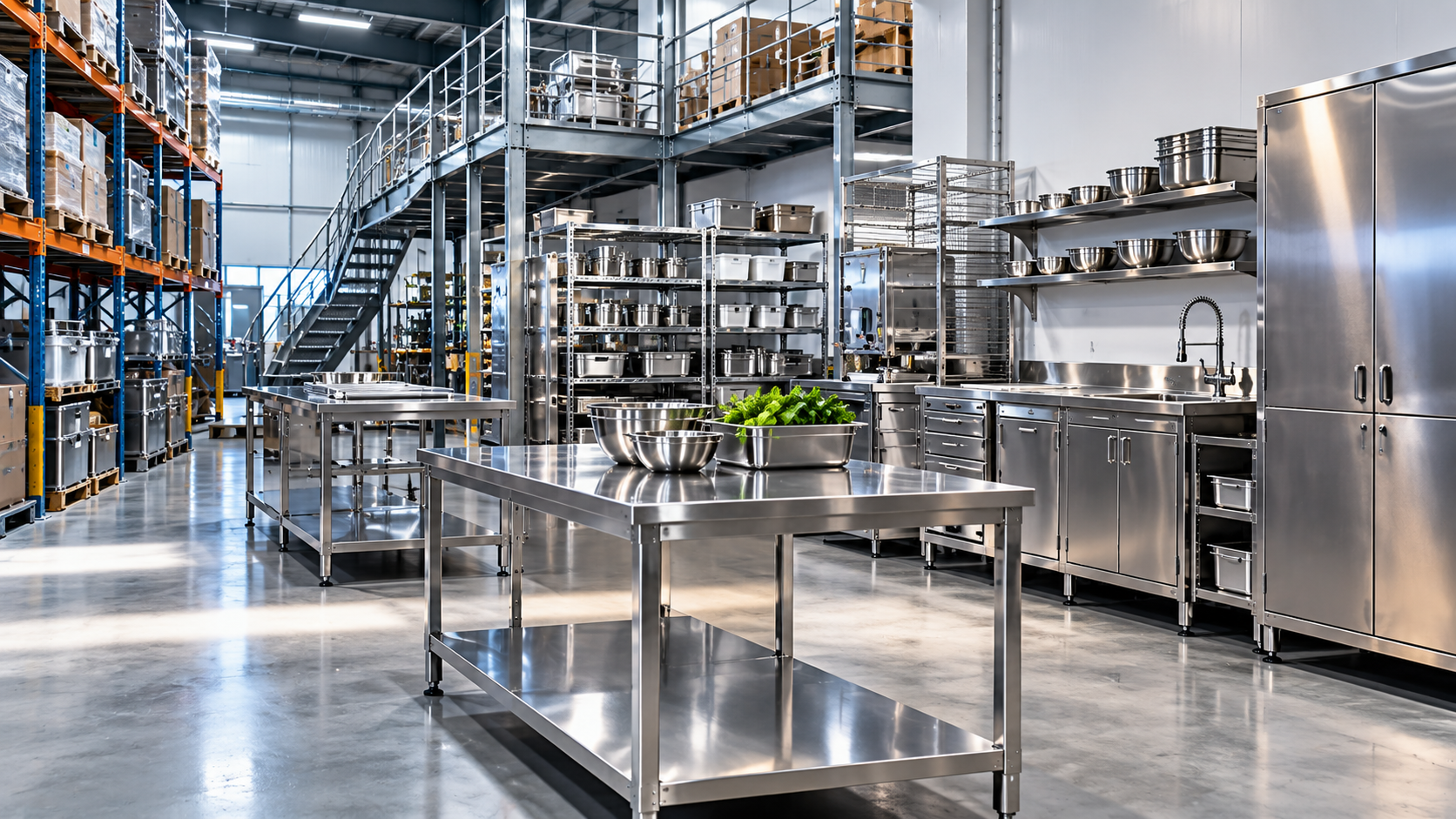 Stainless steel shelving and racking by MEFCO