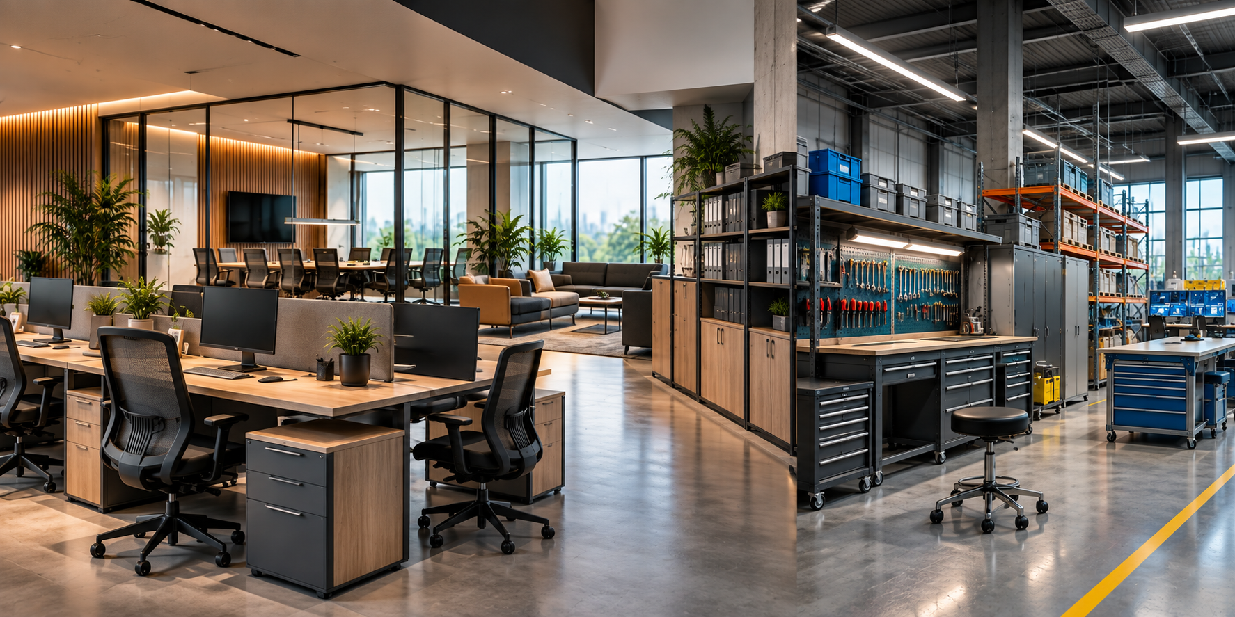 Office and workstation furniture by MEFCO