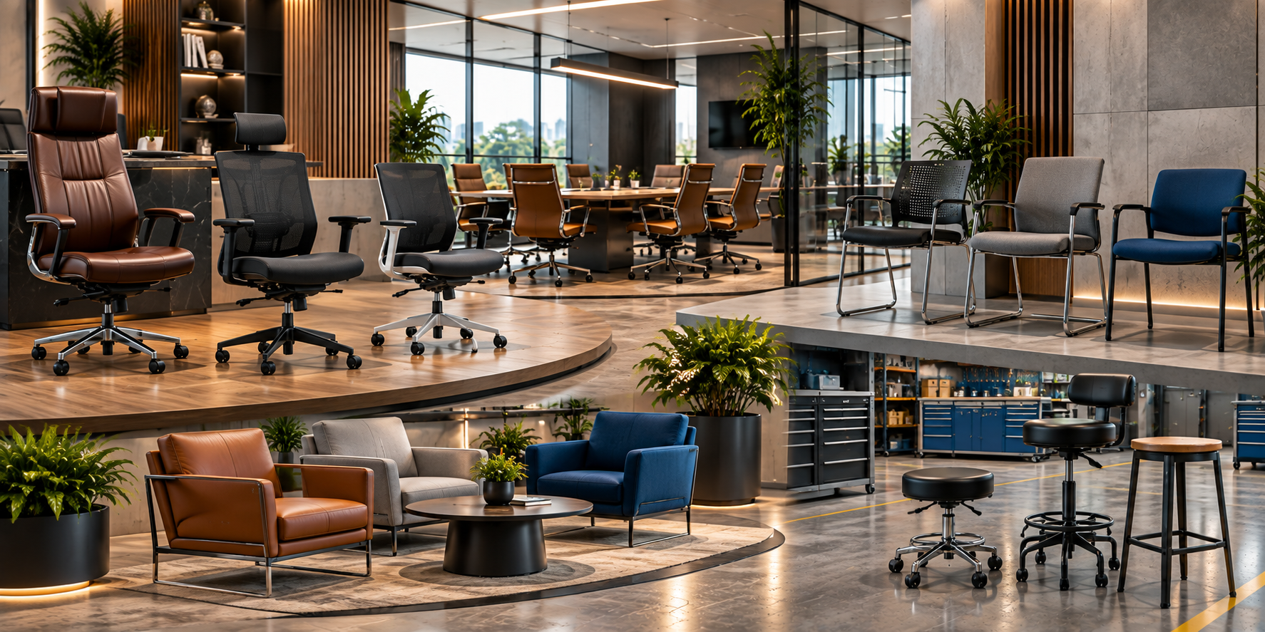 Executive, task and visitor chairs by MEFCO