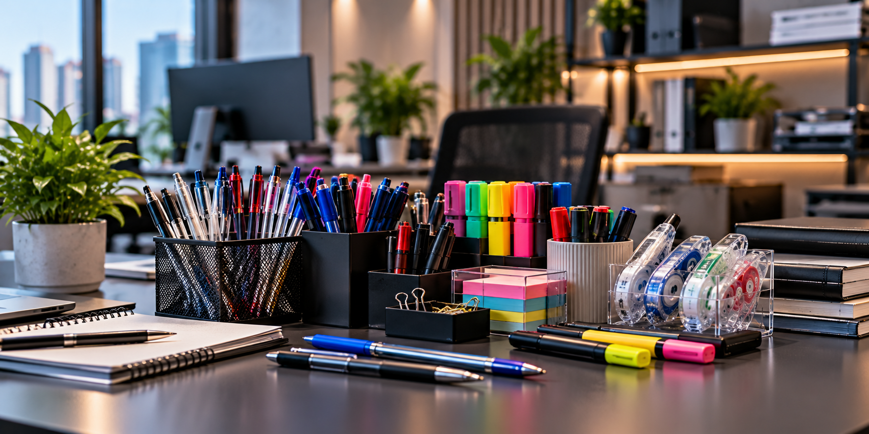 MEFCO pens, markers, highlighters and correction tapes